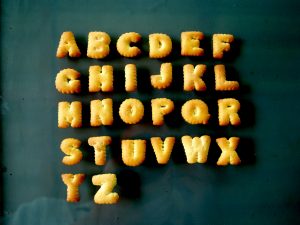 food spelling letters