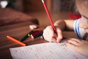 boy writing